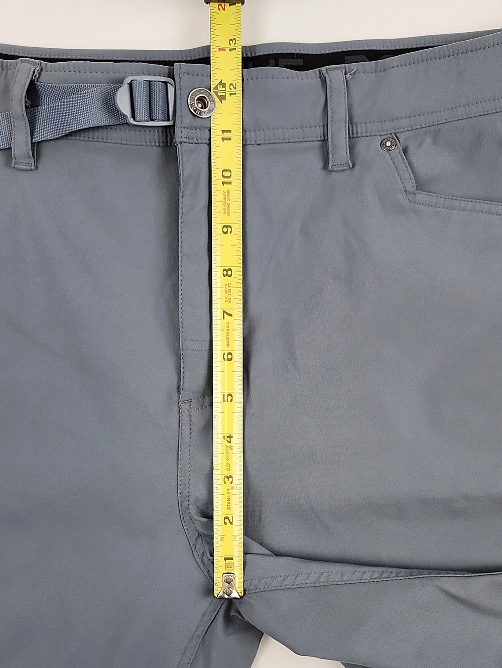 Gerry Mens Gray Outdoor Performance Hiking Shorts Size 38 Integrated Belt